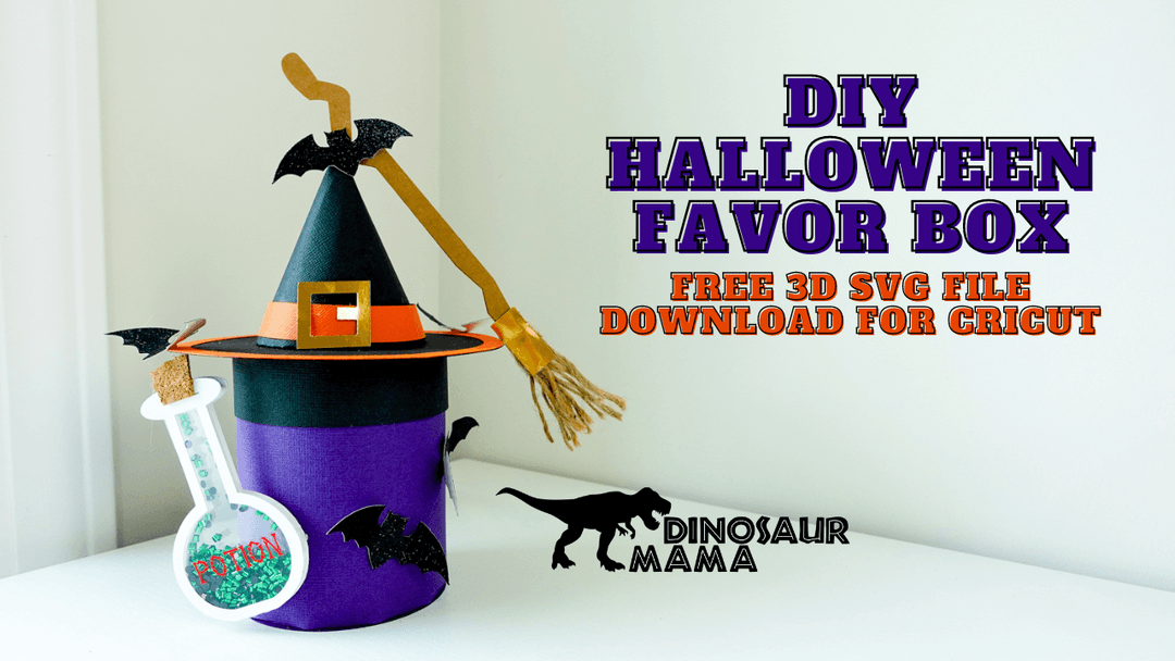 DIY Halloween Party Favors with Cricut 3D Witches Hat Box